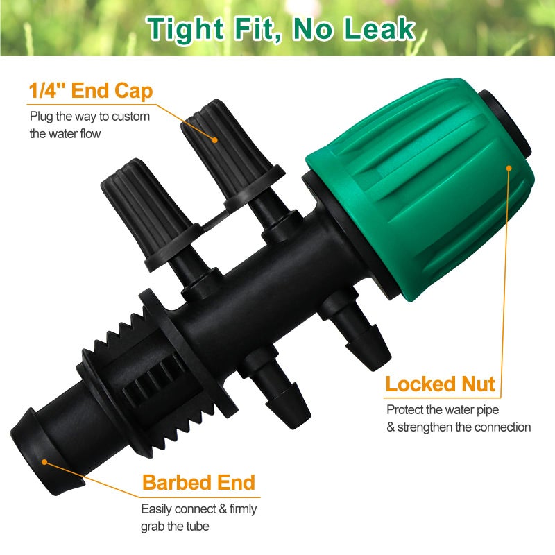 JAYEE 30 Pack Drip Irrigation Barbed Coupling Fittings (17mm) for 1/2â€.600â€ ID Drip Tubing - Image 5